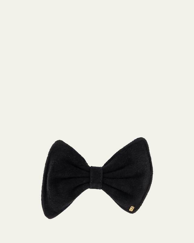 Leather Bow Barrette
